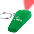 Green Light Up Whistle Flashlight & Keychain